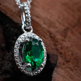 emerald and diamond necklace