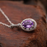 amethyst and diamond necklace