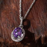 february birthstone amethyst necklace