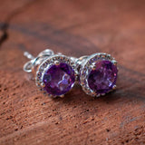 amethys stud earrings