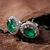 emerald stud earrings