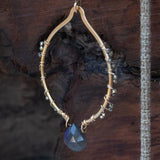 healing crystal jewelry on wood table