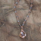 Smoky Quartz Necklace beautifully laid out, offering healing and emotional support energy.