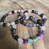 three boho bracelets for cancer healing