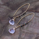 Rose Quartz energy healing jewelry laid out beautifully, known for promoting love, compassion, and emotional healing.