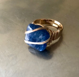 Blue Kyanite Square Shape Ring