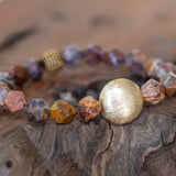 photo of Bronzite & Fire Lace Opal Bracelet