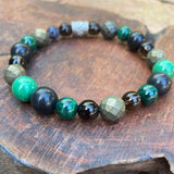 Mind, Body Spirit: Multi Gemstone Men's Stacking Bracelet