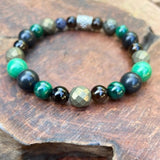 Mind, Body Spirit: Multi Gemstone Men's Stacking Bracelet