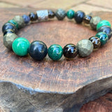 Mind, Body Spirit: Multi Gemstone Men's Stacking Bracelet