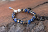 photo of Impression Jasper, Smoky Quartz, Pearl Bracelet