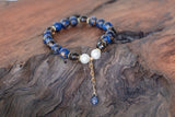 photo of Impression Jasper, Smoky Quartz, Pearl Bracelet