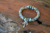 photo of Labradorite Crystal Healing boho stacked Bracelet