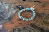 photo of Labradorite Crystal Healing boho stacked Bracelet