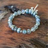 photo of Labradorite Crystal Healing boho stacked Bracelet