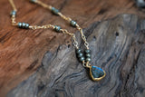 photo of Labradorite and Pyrite Gold Gemstone Necklace