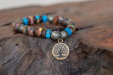 photo of Jasper, Agate, Pyrite Chakra Stretch Bracelet