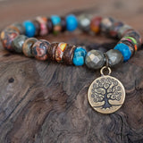 photo of Jasper, Agate, Pyrite Chakra Stretch Bracelet