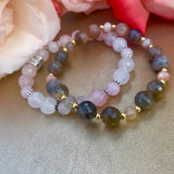 photo of Rose Quartz, Sunstone, Moonstone Combo Bracelet