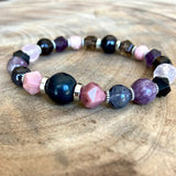 shop boho stacking bracelet: Master Healer: Women's Multi Gemstone Powerful Cancer Healing Bracelet