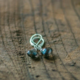 photo of Smoky Quartz Crystal Earrings in Gold or Silver