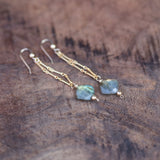 labradorite healing gemstone earrings