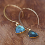 New Beginnings, Courage and Wellness: Labradorite Gemstone Earrings