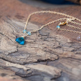 I'm at Peace: Peacock Blue Quartz Crystal Positivity Necklace