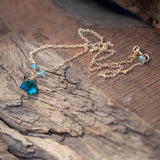 I'm at Peace: Peacock Blue Quartz Crystal Positivity Necklace