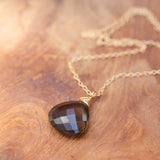 Positivity and Healing Energy: Smoky Quartz High Vibration Gold Necklace