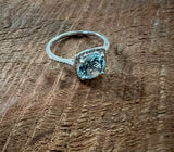 Sanctuary of the Soul: Natural Aquamarine & Natural Diamond Ring