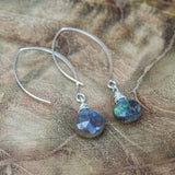 labradorite silver earrings 