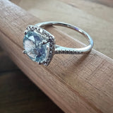 aquamarine and diamond ring 