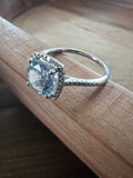 Sanctuary of the Soul: Natural Aquamarine & Natural Diamond Ring