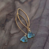 Ocean of Light Seafoam Green Quartz Earrings