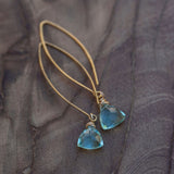 Ocean of Light Seafoam Green Quartz Earrings