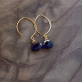 The Calm Within Amethyst Gold Earrings
