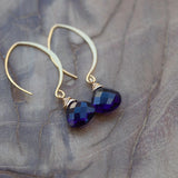 The Calm Within Amethyst Gold Earrings