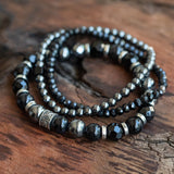 Life Force-Energy Protector: Hematite, Black Spinel and Onxy Bracelet Trio