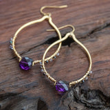 Essence of Enlightenment: Amethyst, Tanzanite and Rainbow Spinel Earrings