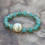 heart chakra bracelet with green adventurine for abundance, support, new beginnings, and encourage confidence 