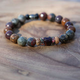 Mens healing bracelet bloodstone for vitality endurance and strength
Protection bracelet for men black onyx tiger eye and jasper grounding energy