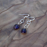Healing amethyst earrings for intuition clarity and higher consciousness