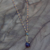Cushion cut amethyst pendant necklace with labradorite accent stone. amethyst spiritual protection stone
amethyst for emotional healing
amethyst crown chakra healing