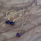 labradorite and amethyst jewelry set for intuition and energy protection
calming spiritual jewelry