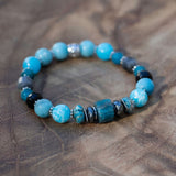 blue apatite bracelet for clarity focus and intuitive awareness healing jewelry