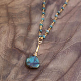Chrysocolla necklace for communication empowerment and inner truth healing