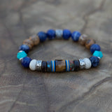 Healing bracelet for clarity and manifestation with blue apatite gemstone