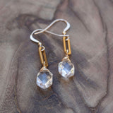 quartz earrings for clarity, wisdom, protection, emotional balance 