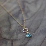 Dainty gold quartz crystal necklace minimalist everyday jewelry